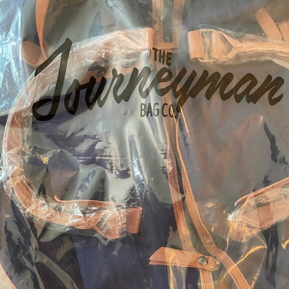 THE JOURNEYMAN BAG CO. Brand New Blue Canvas and Leather Travel Duffle - Picture 3 of 16